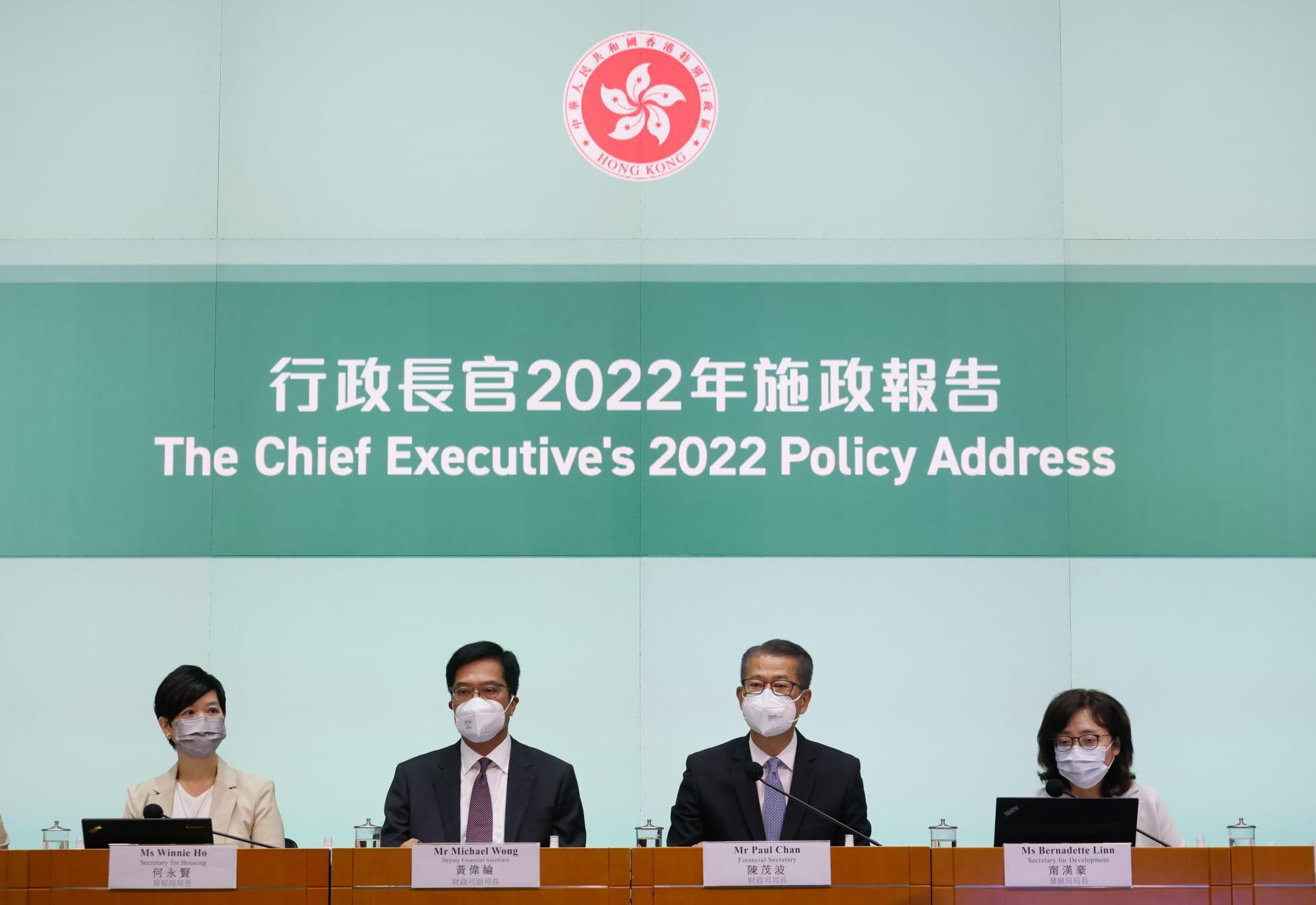 政府今日下午公布未來10年可供發展土地的供應預測。(蘇文傑攝)