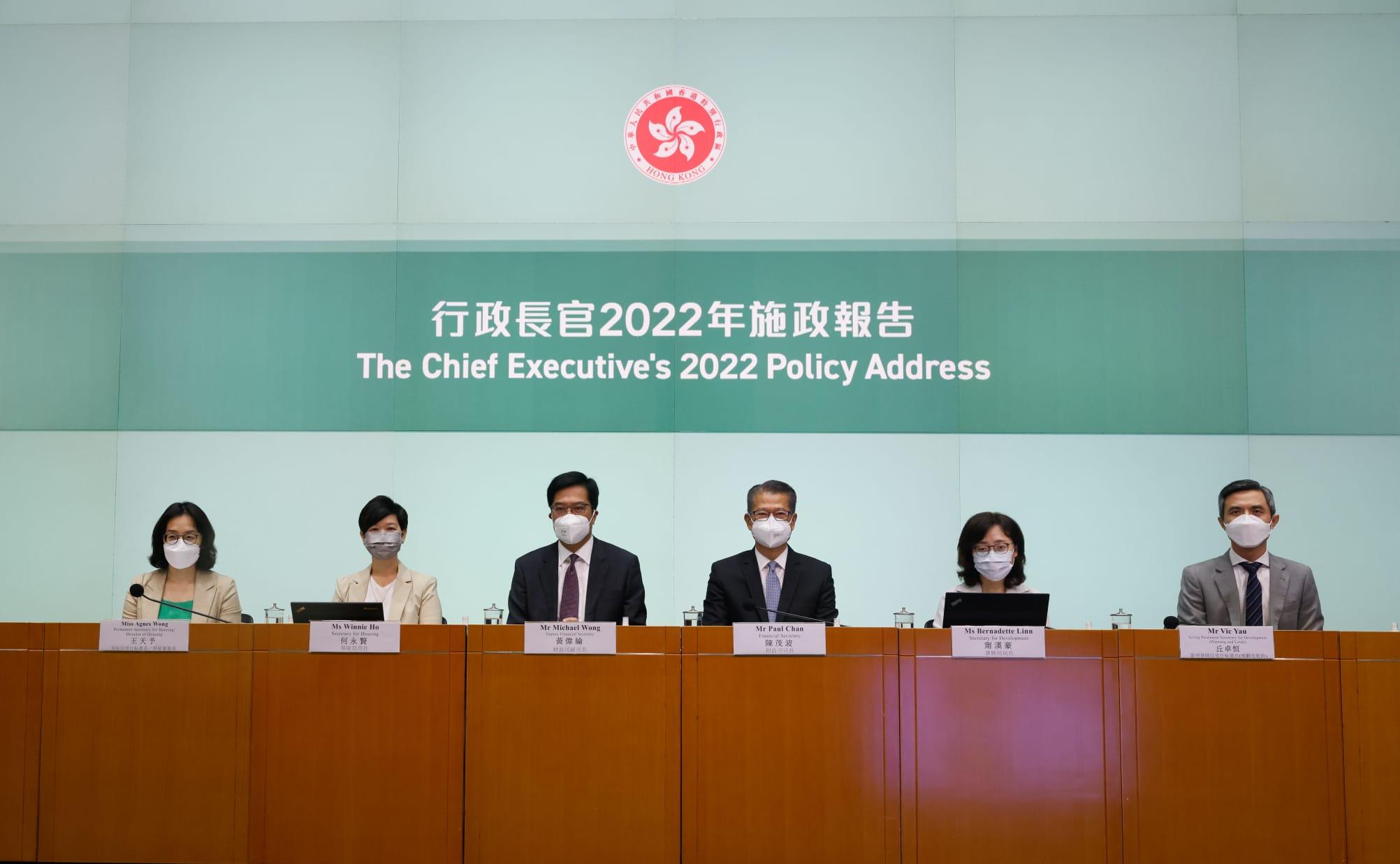 政府今日下午公布未來10年可供發展土地的供應預測。(蘇文傑攝)