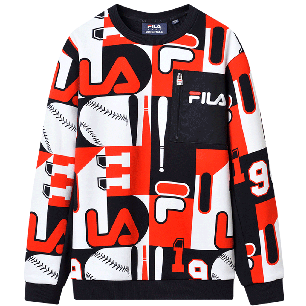 男童棒球拼圖衛衣。