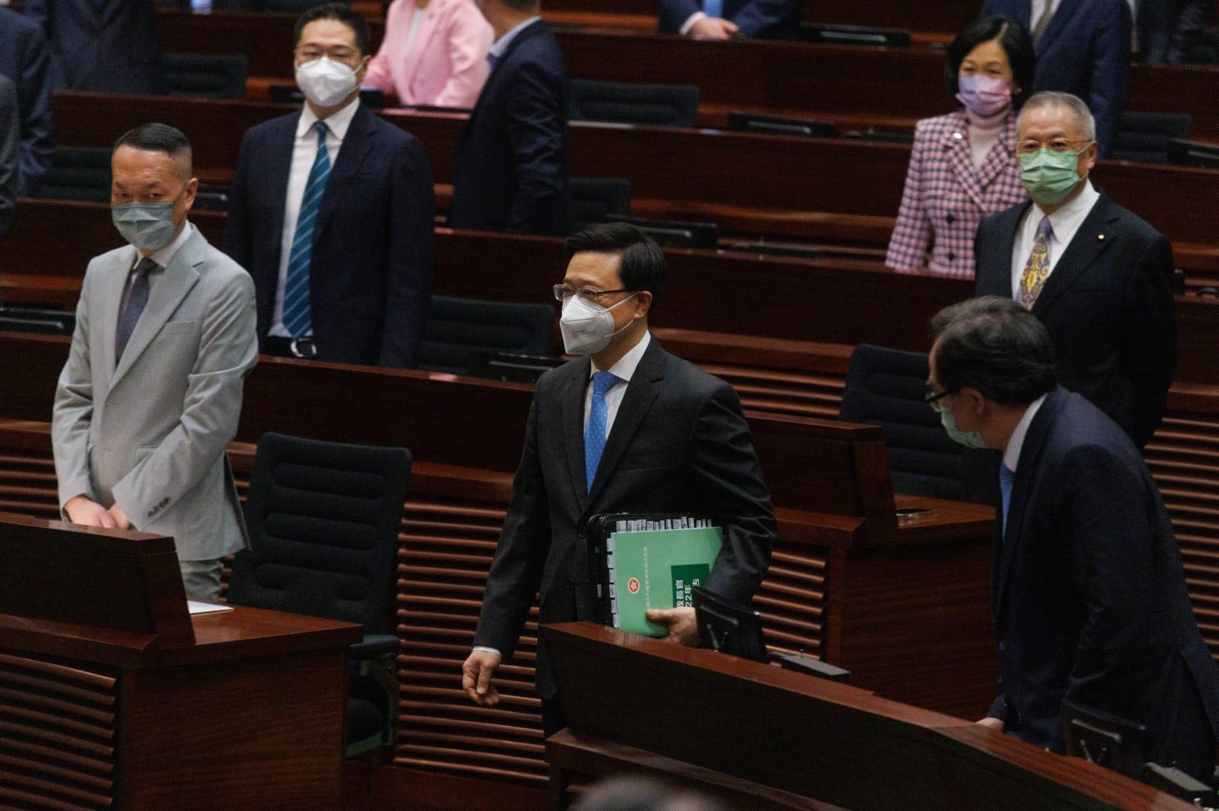 行政長官李家超今日出席立法會《施政報告》答問會。(蘇文傑攝)