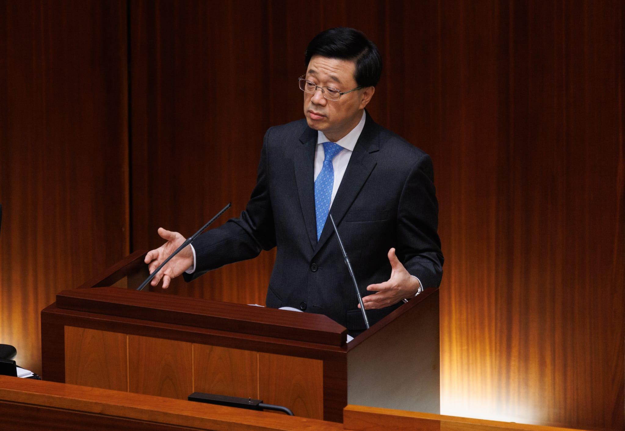 行政長官李家超今日出席立法會《施政報告》答問會。(蘇文傑攝)