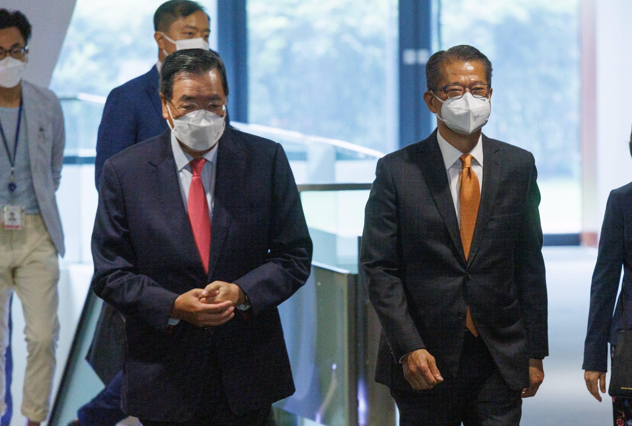 立法會今早舉行第三次的前廳交流會。(蘇文傑攝)