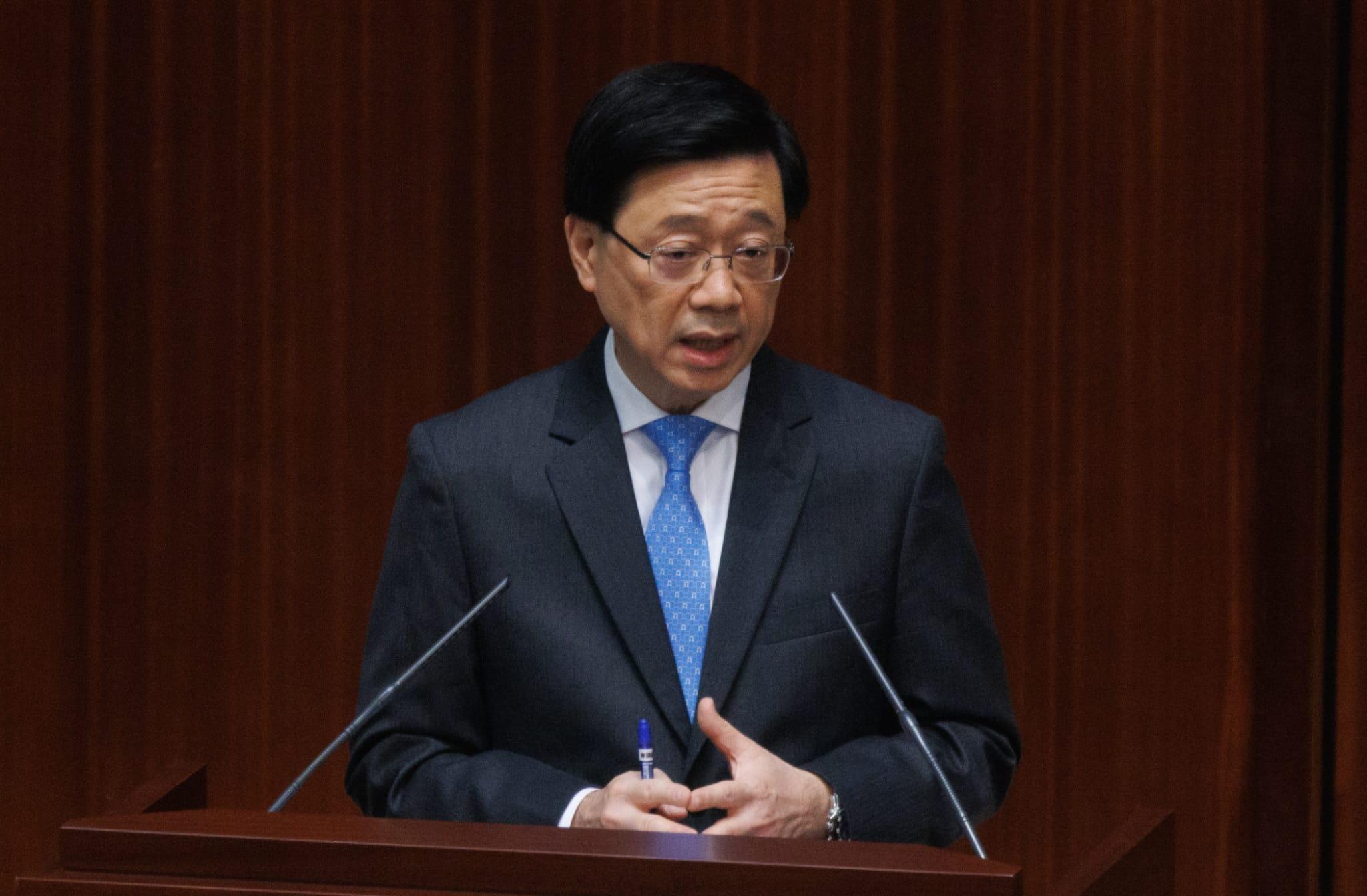 特首李家超指,「官商勾結」是「反中亂港」的時候希望故意挑起社會矛盾、分化社會的一些術語。(蘇文傑攝)