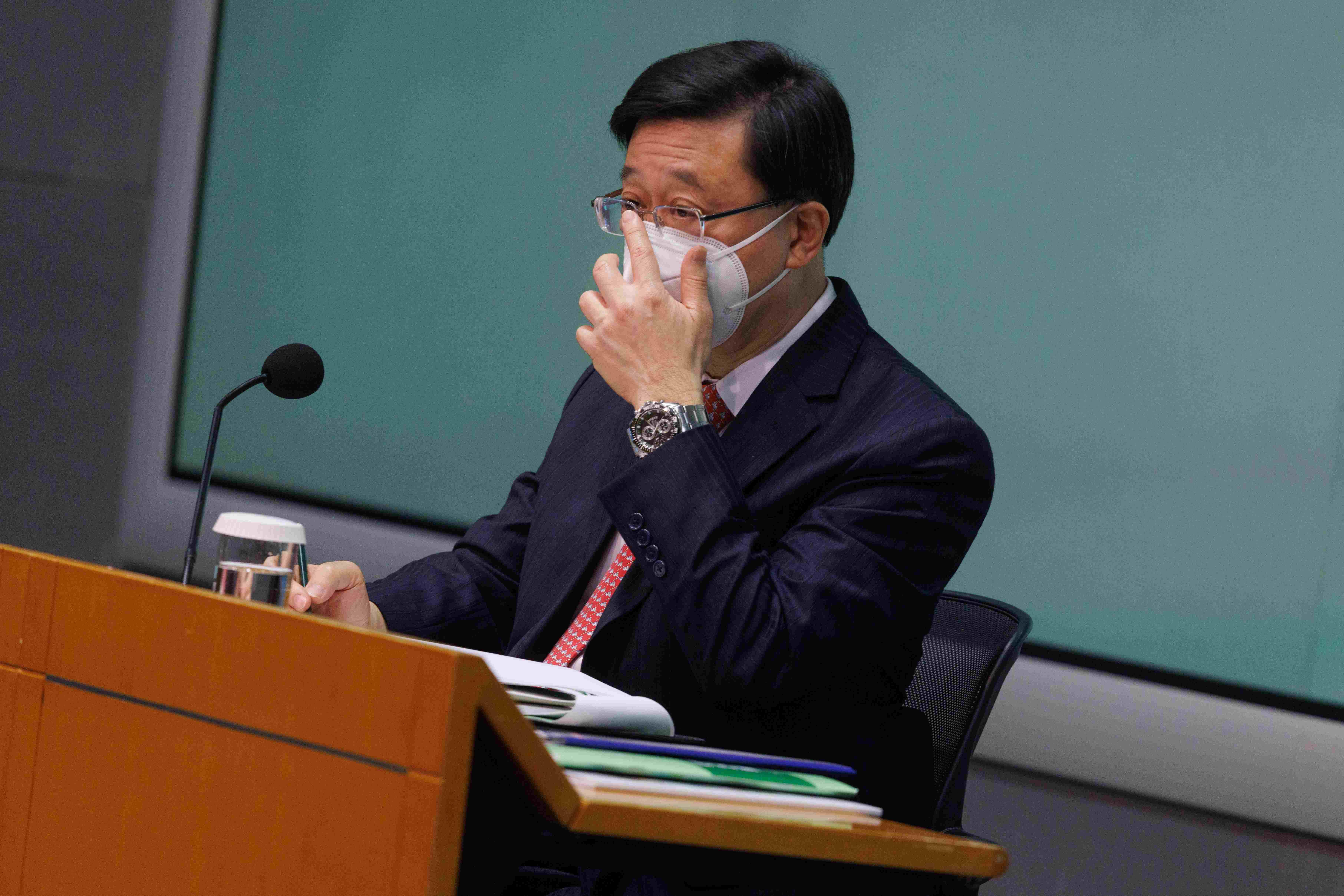 政總 特首公佈施政報告後見記者 李家超