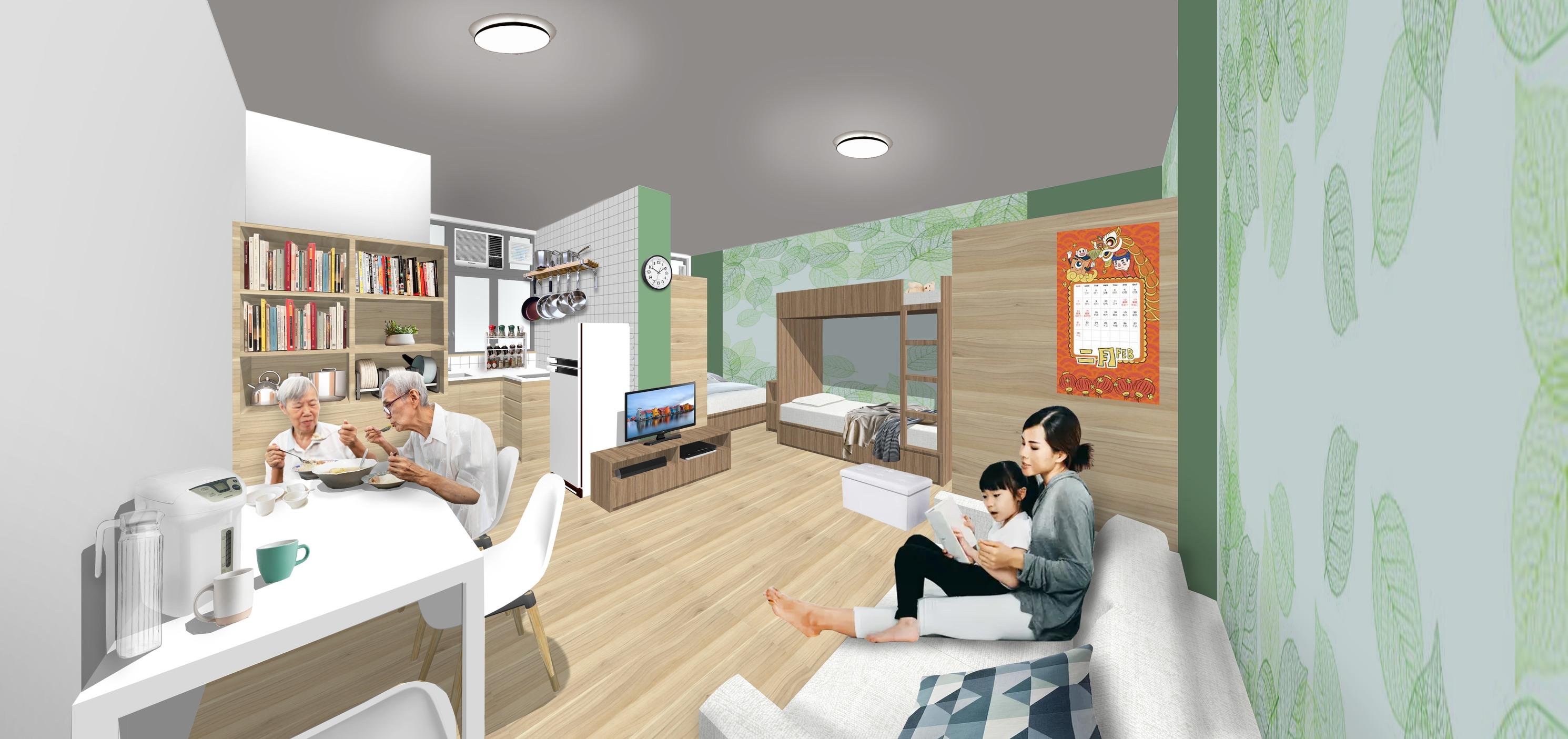 簡約公屋初步設計圖曝光。