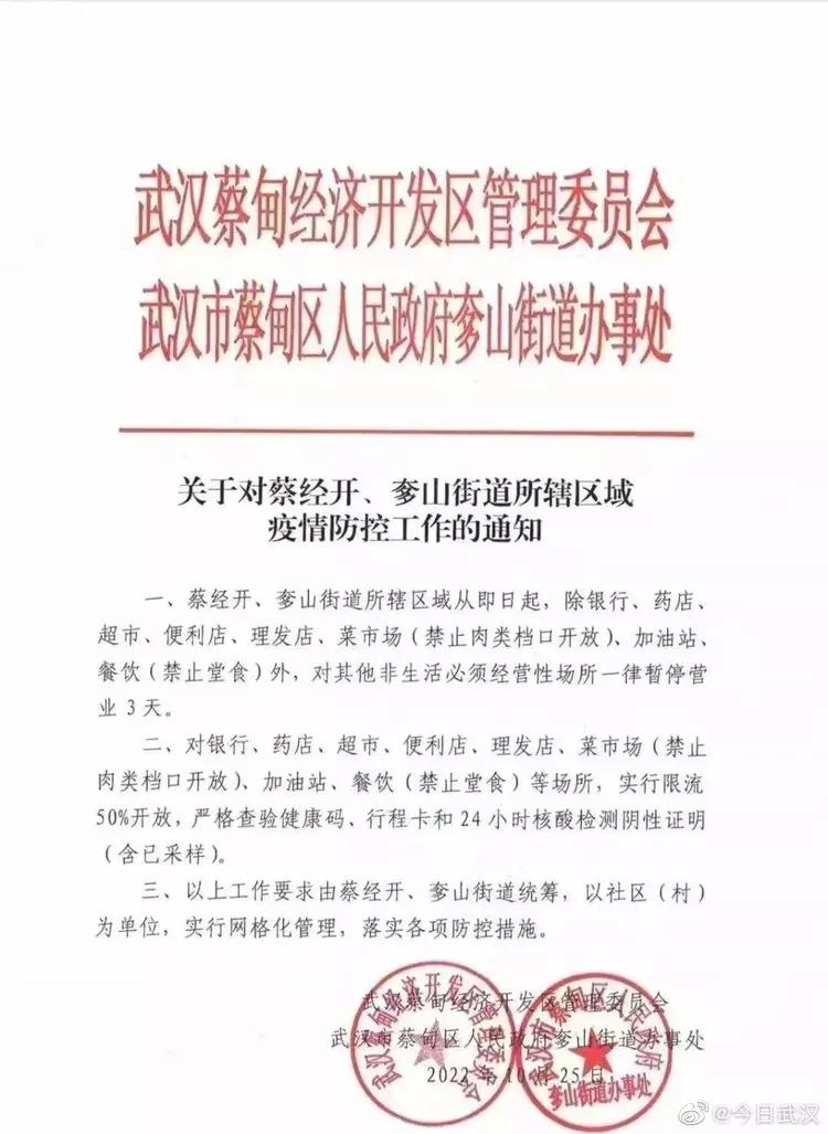 網上流傳武漢有地區政府要求街市停開肉檔。(互聯網)