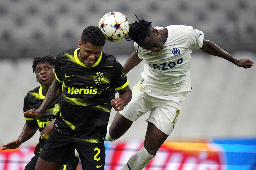 馬賽4:1擊敗士砵亭,在分組仍有機會爭取出線。(路透社)