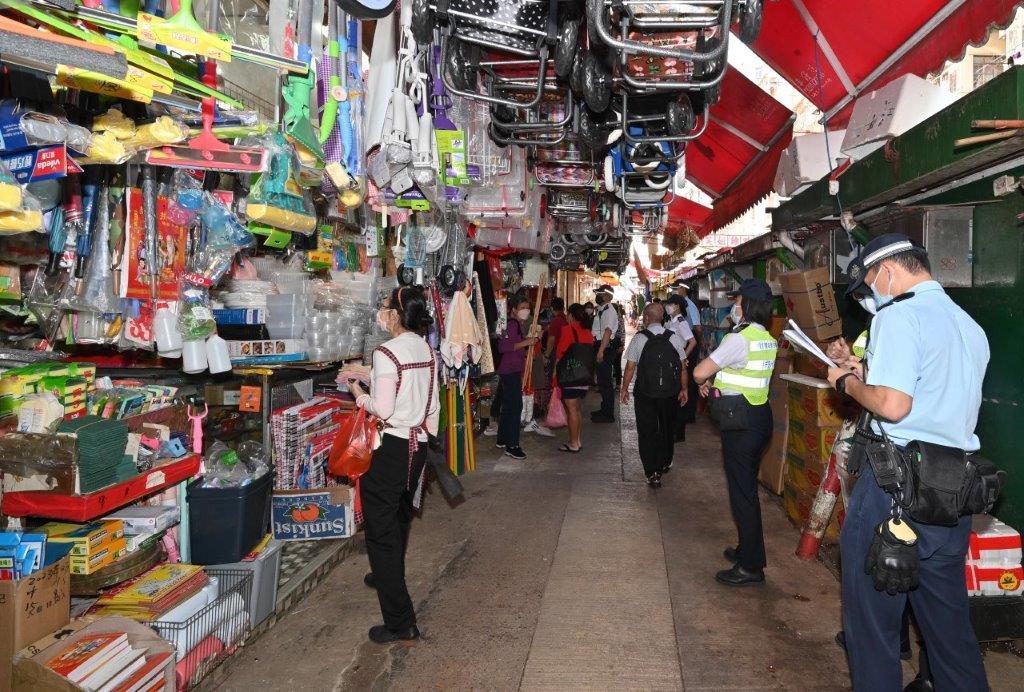 食環署警方打擊阻街。