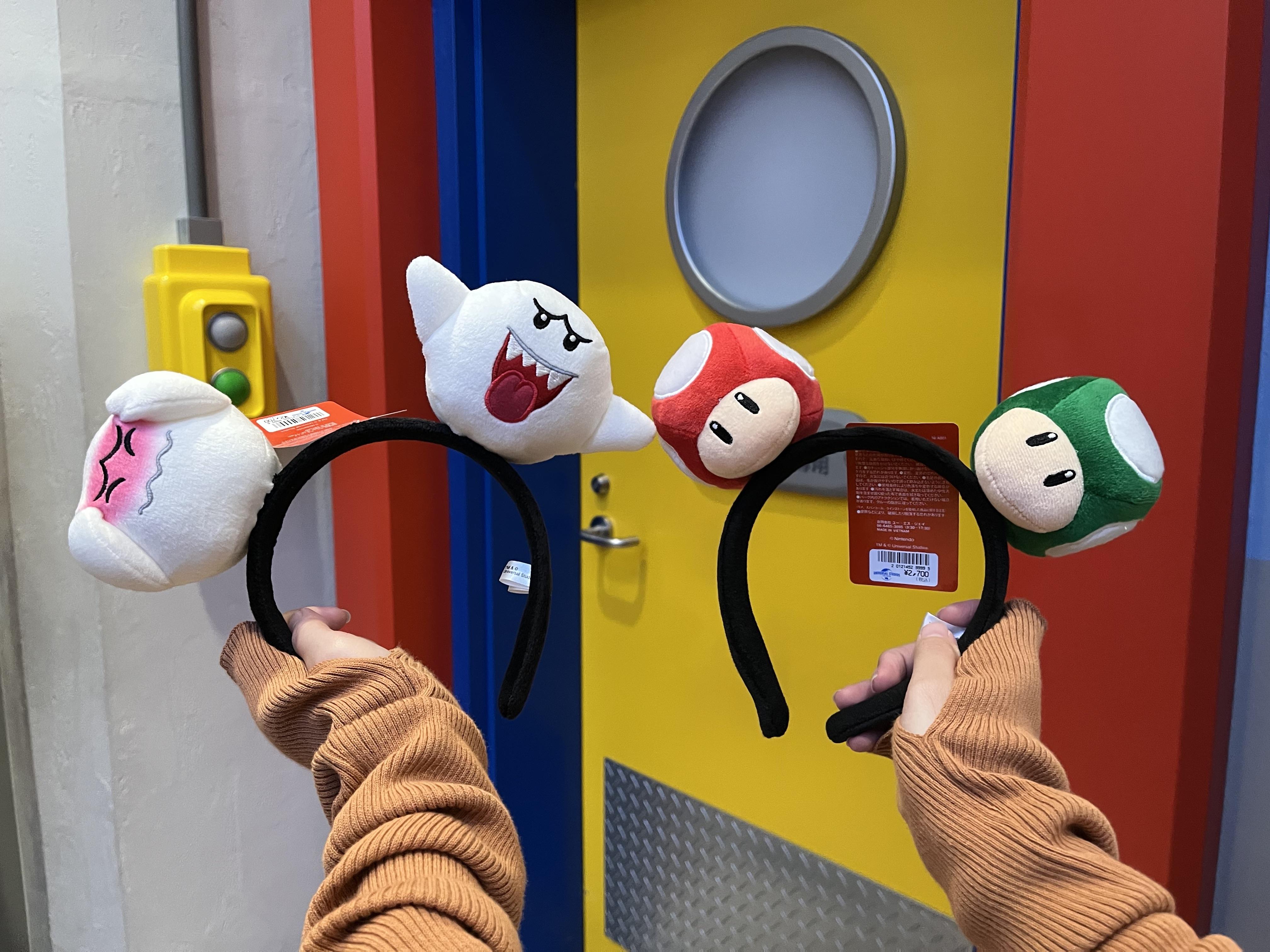 害羞幽靈和奇諾比奧的造型頭箍最受歡迎!