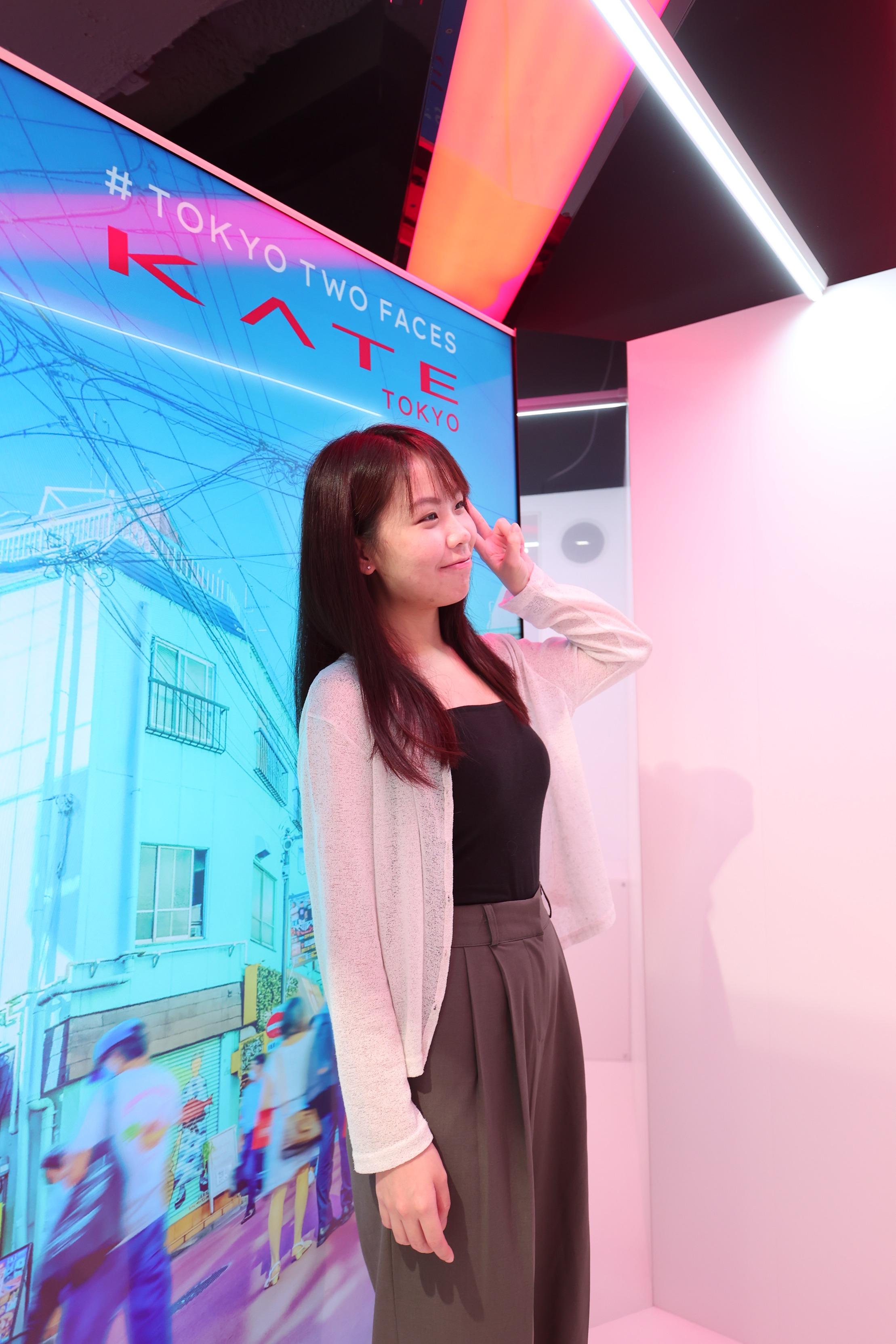 KATE全球首部AI數碼購物體驗設備「TOKYO TWO FACES」