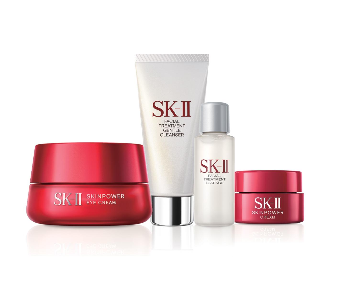 SK-II SKINPOWER 能量眼霜護膚套裝 $750(價值$970) .SKINPOWER 能量眼霜 15g (貨裝) .護膚精華「神仙水」10mL .淨肌護膚潔面乳 20g .SKINPOWER 能量精華霜 2.5g (10月26日至11月8日)