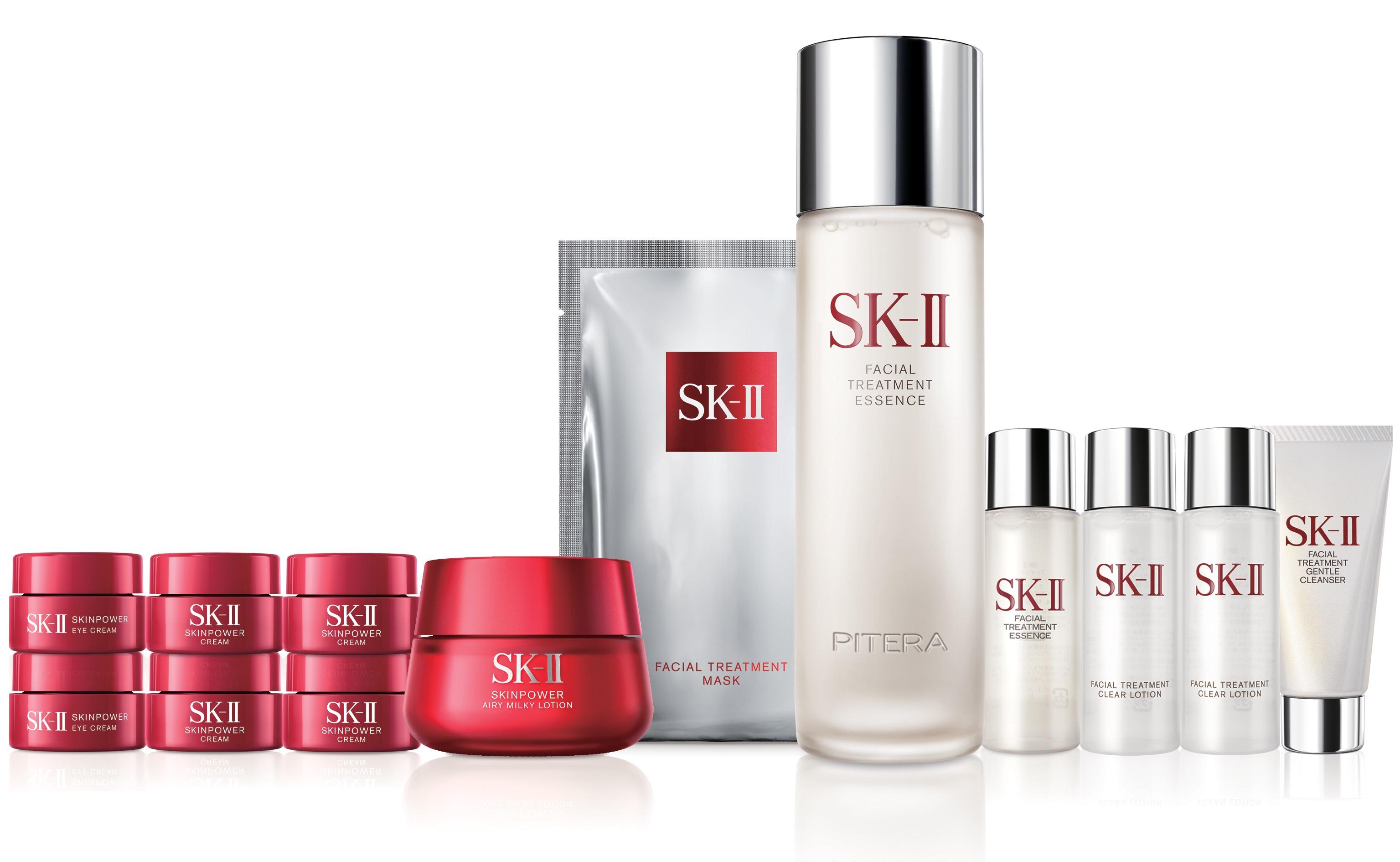 SK-II SKINPOWER 能量護膚精華套裝 $2,550(價值$3,679) 護膚精華「神仙水」 230mL (貨裝) .SKINPOWER 能量輕盈精華霜 50g (貨裝) .護膚面膜1 片 .護膚精華「神仙水」30mL .淨肌護膚潔面乳 20g .嫩膚清瑩露 30mL 2 份 .SKINPOWER 能量眼霜 2.5g 2 份 .SKINPOWER 能量精華霜 2.5g 4 份 (即日起網店預售)