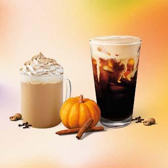 香港星巴克南瓜批忌廉鮮奶咖啡及凍冷萃咖啡