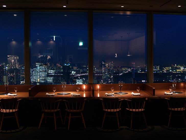 TORAJI汐留店位於46層,可以俯瞰東京灣夜景