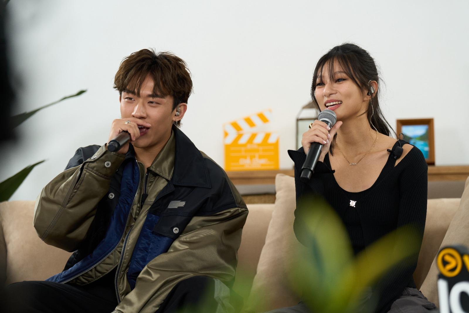 兩人席間重溫《#她和她的戀愛小動作》中的精彩情節。