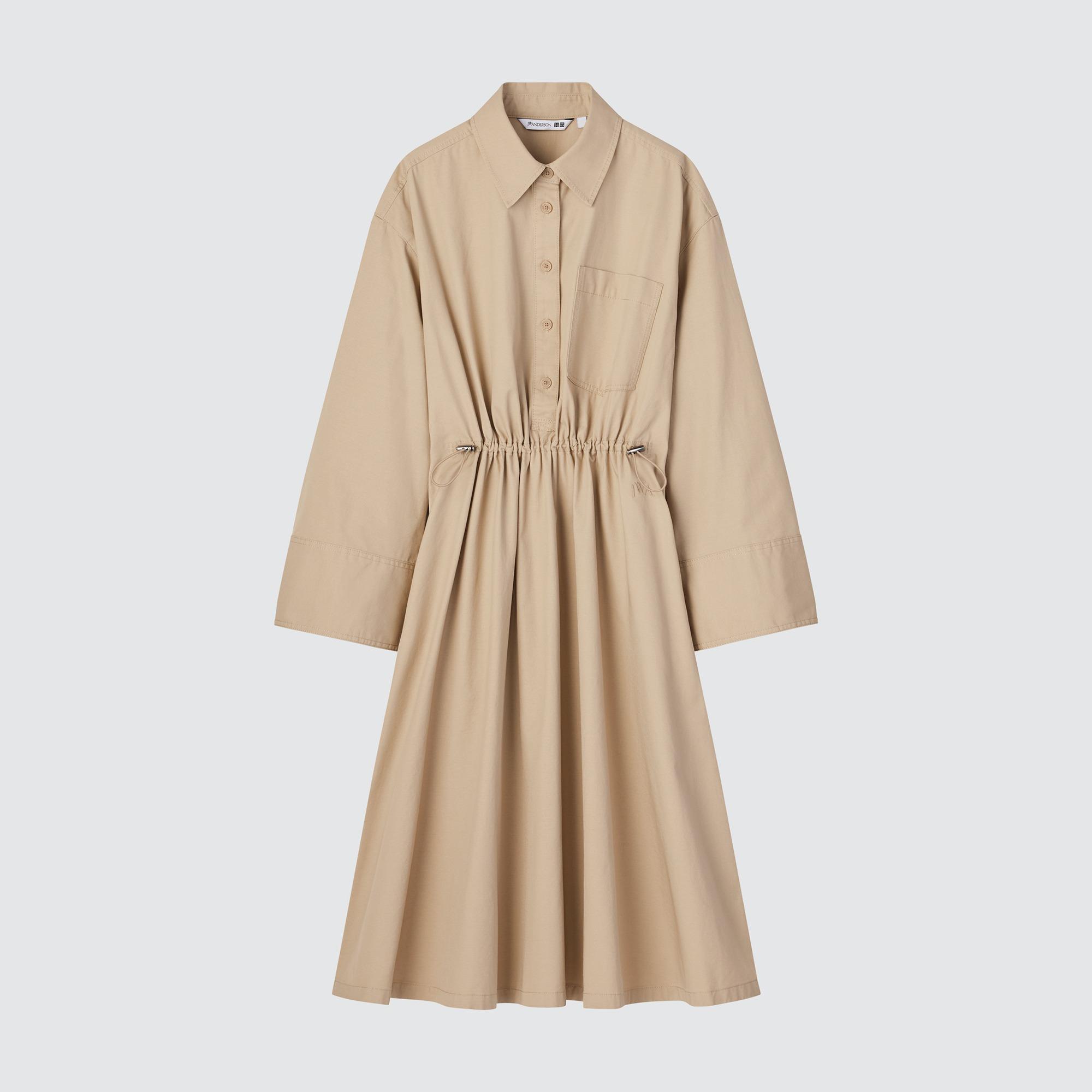 棉質打褶連身裙 $399