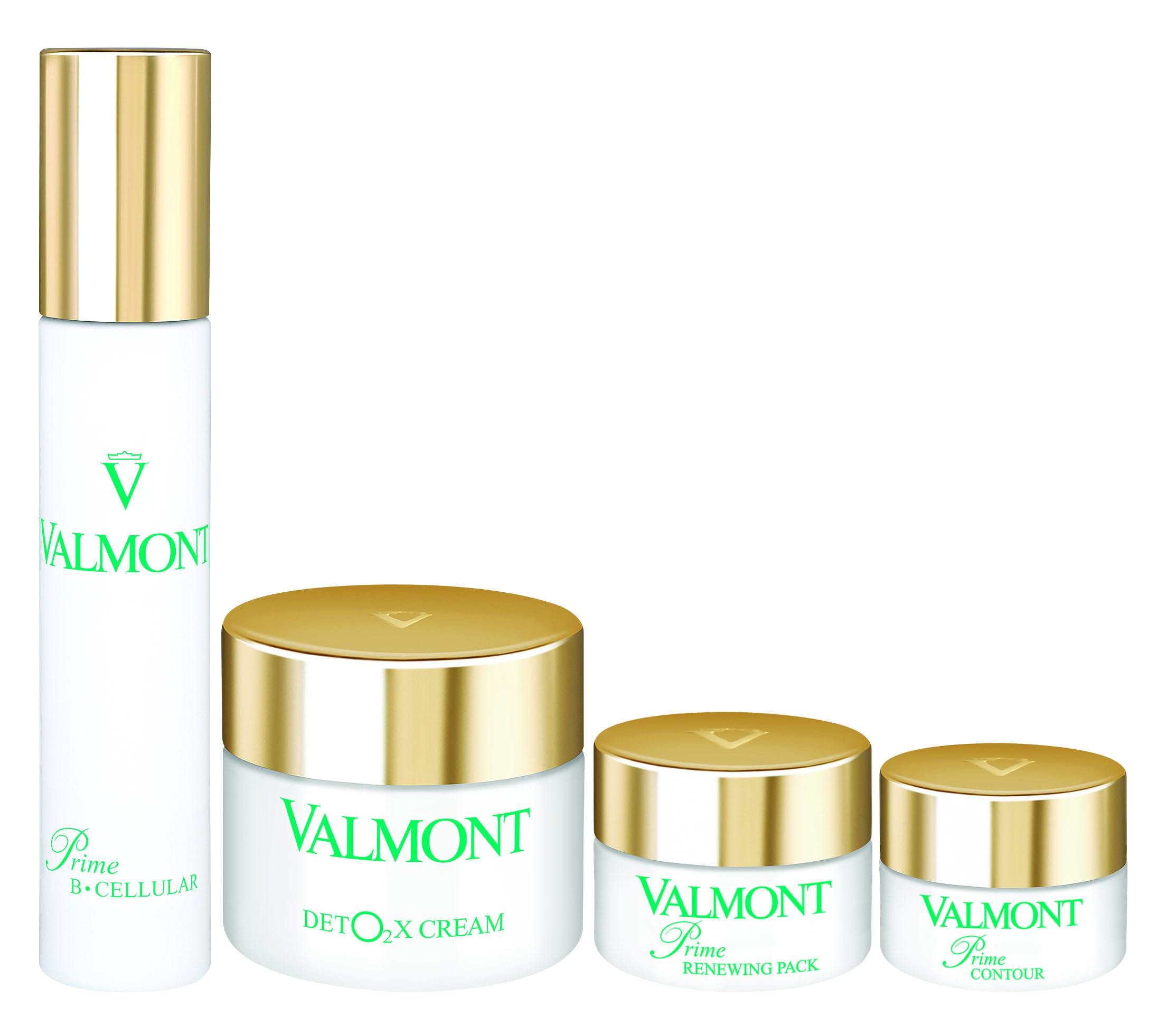 VALMONT 升效再生注養套裝 $3,080 (價值$5,465) .升效再生活膚液 30ml .淨化注養輕感面霜 45ml .升效更新煥膚面膜 15ml .升效眼唇護理霜 5ml .限量版化妝袋 (11月2日銅鑼灣店限定)