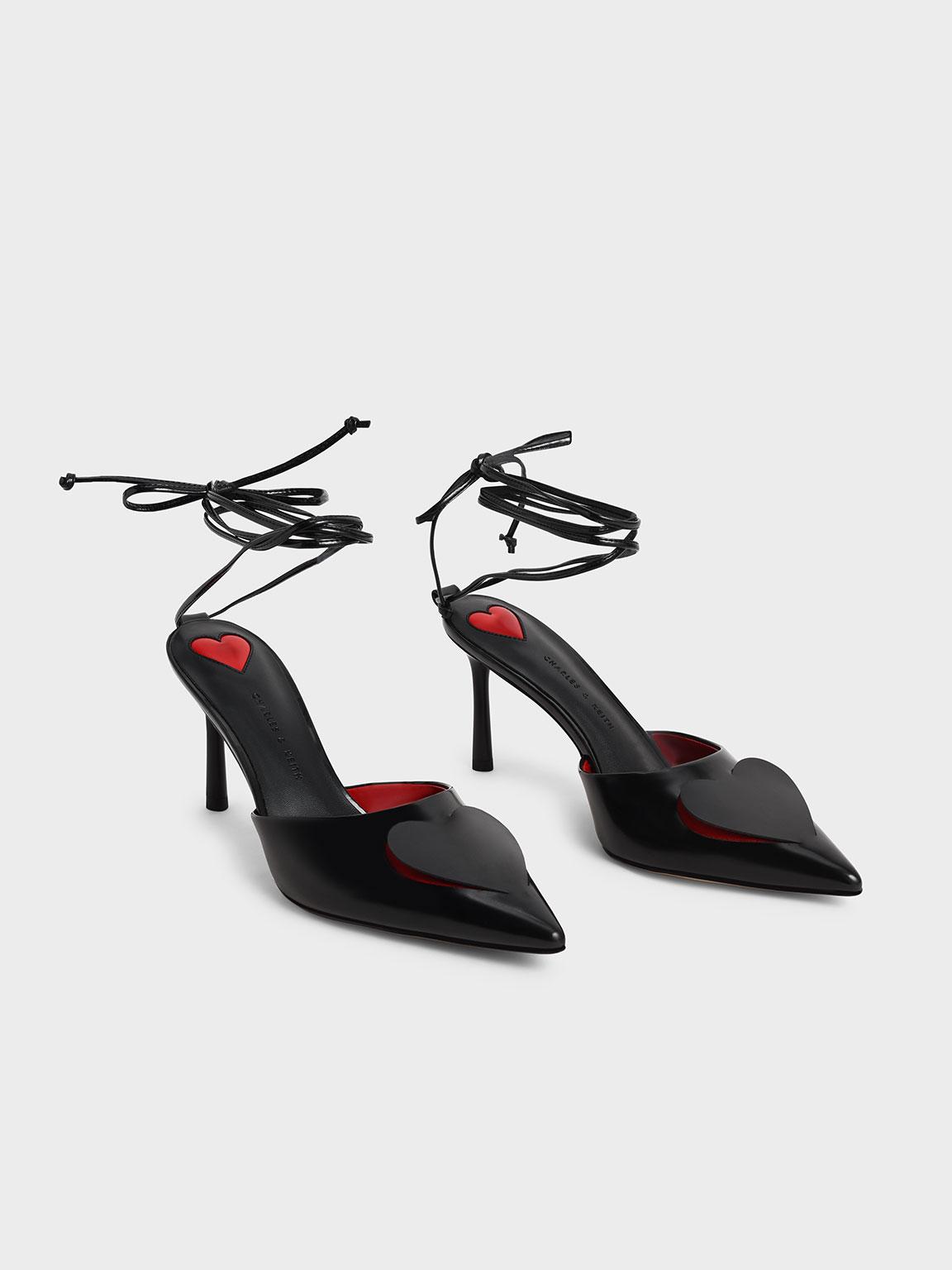 Valentine's Day Collection Amora Heart Cut-Out Lace-Up Pumps $250 原價$499