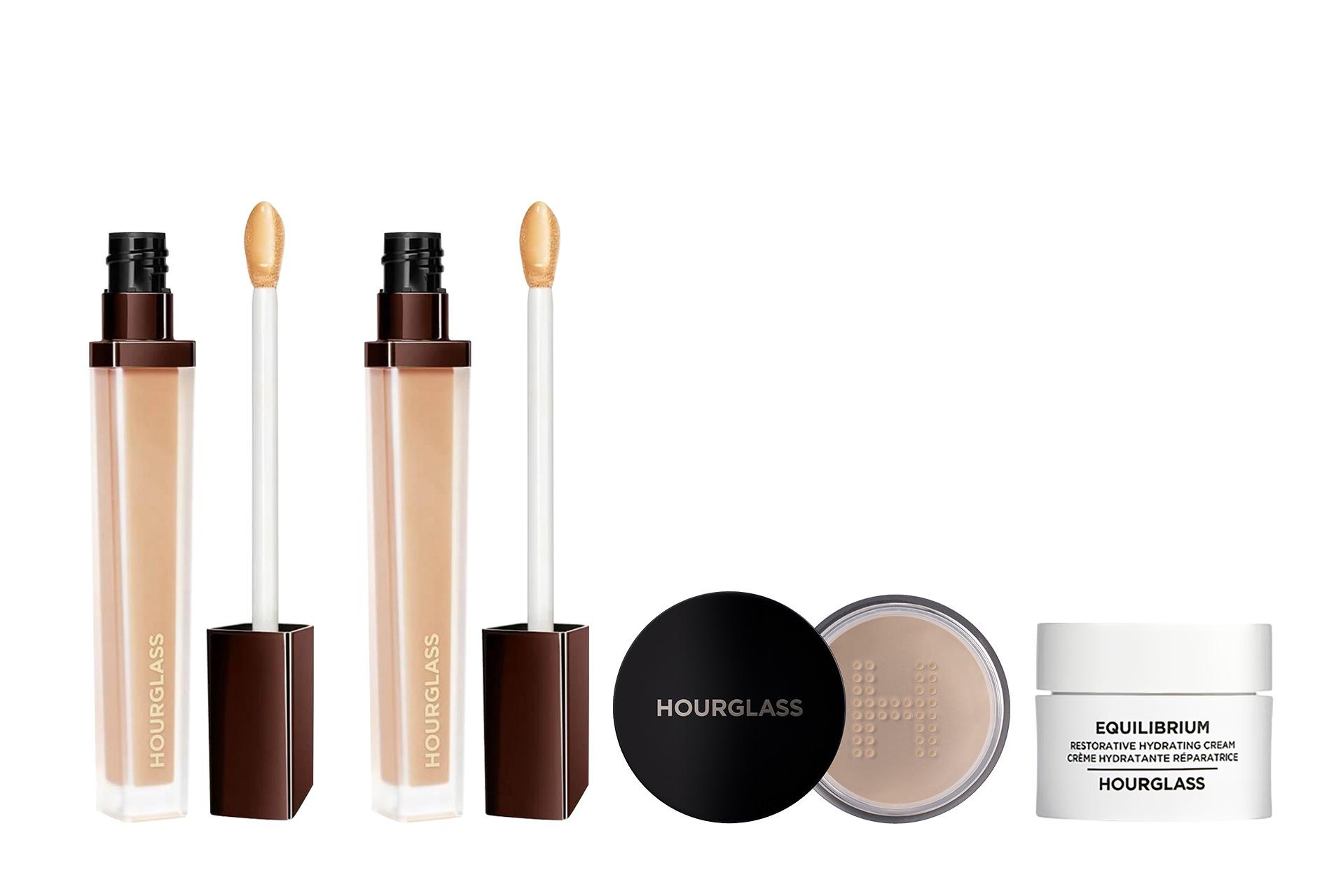 Hourglass VANISH無痕遮瑕液套裝 $640 (原價$768) 購買VANISH無痕遮瑕液2支 即可獲贈VEIL柔紗定妝粉試用裝0.9g 1件,及EQUILIBRIUM 活膚水凝面霜試用裝4.55g 1件 (銅鑼灣店限定)