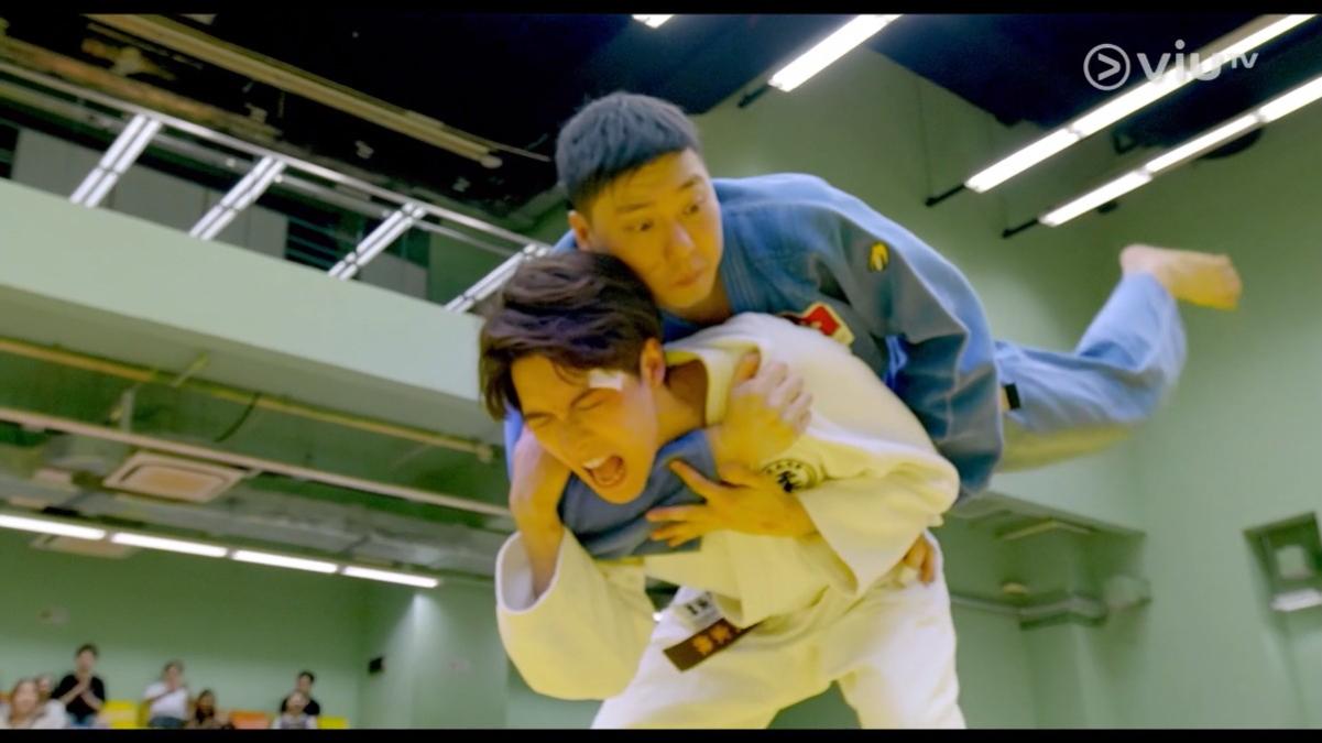 Frankie親身下場拍《野人老師》的柔道比賽。