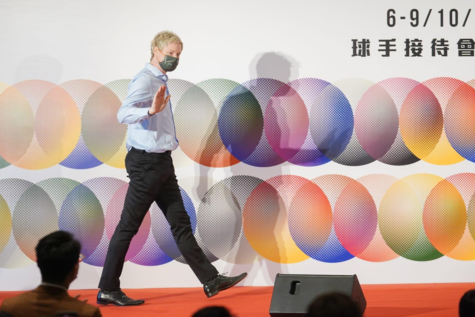 羅拔臣來港參與世界桌球大師賽。(李睿哲攝)