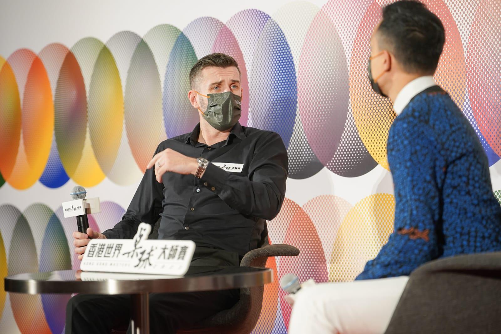 沙比來港參與世界桌球大師賽。(李睿哲攝)