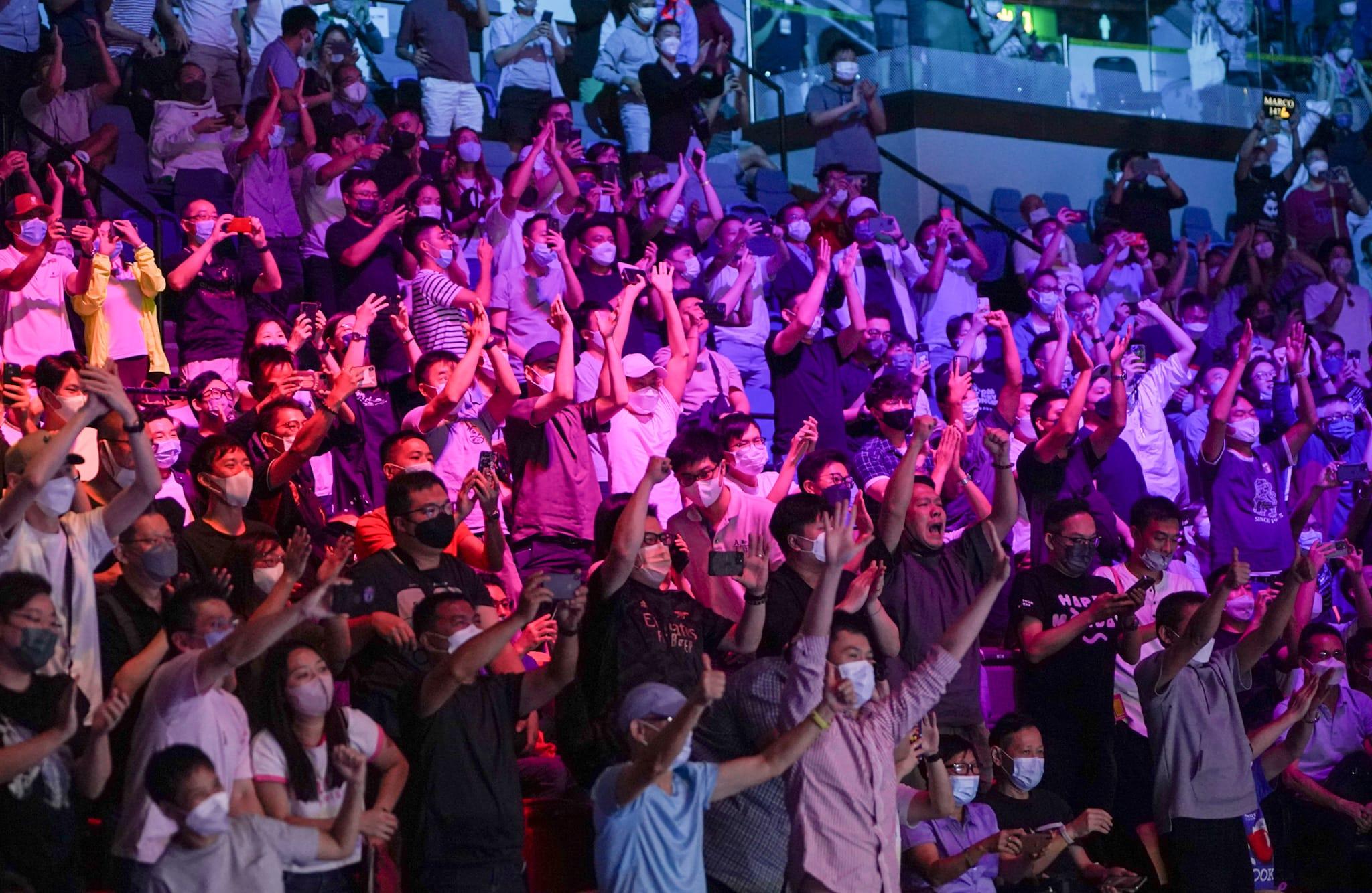 傅家俊打出147令現場氣氛非常熱鬧。(李睿哲攝)