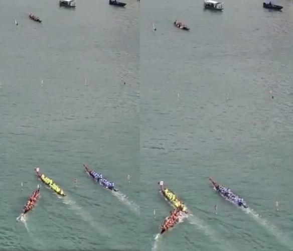 行龍舟競渡其間發生罕見撞船意外