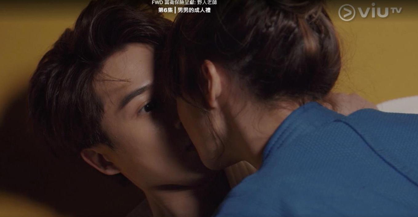 昨日一集,劇情交代Frankie與Giann練習柔道情到濃時忽然互咀。