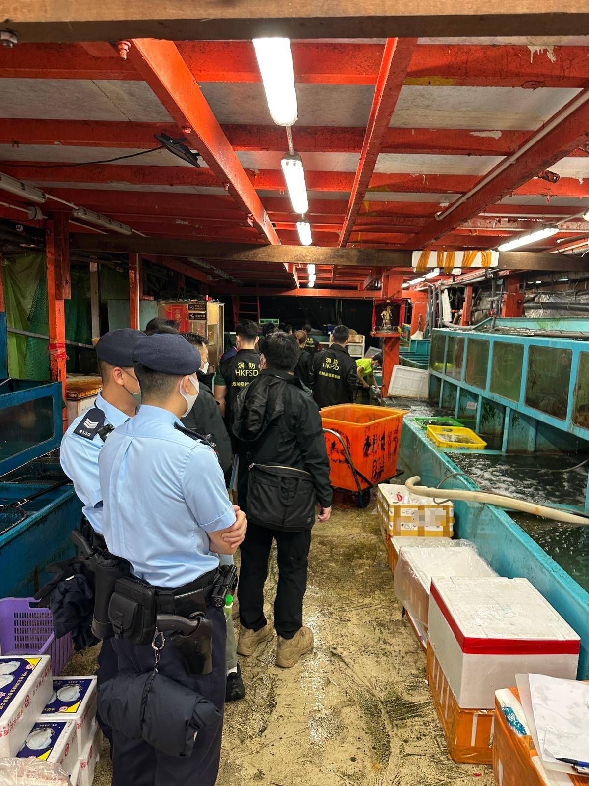 香港仔魚類批發市場有批發商疑合謀定價,競委會與多個部門採聯合行動。