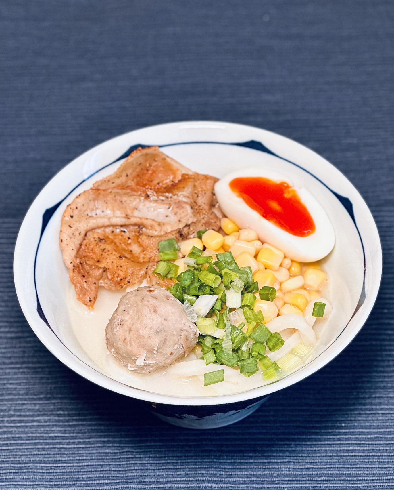 日式鯛魚湯烏冬配豚肉半熟蛋,自己煮話咁易