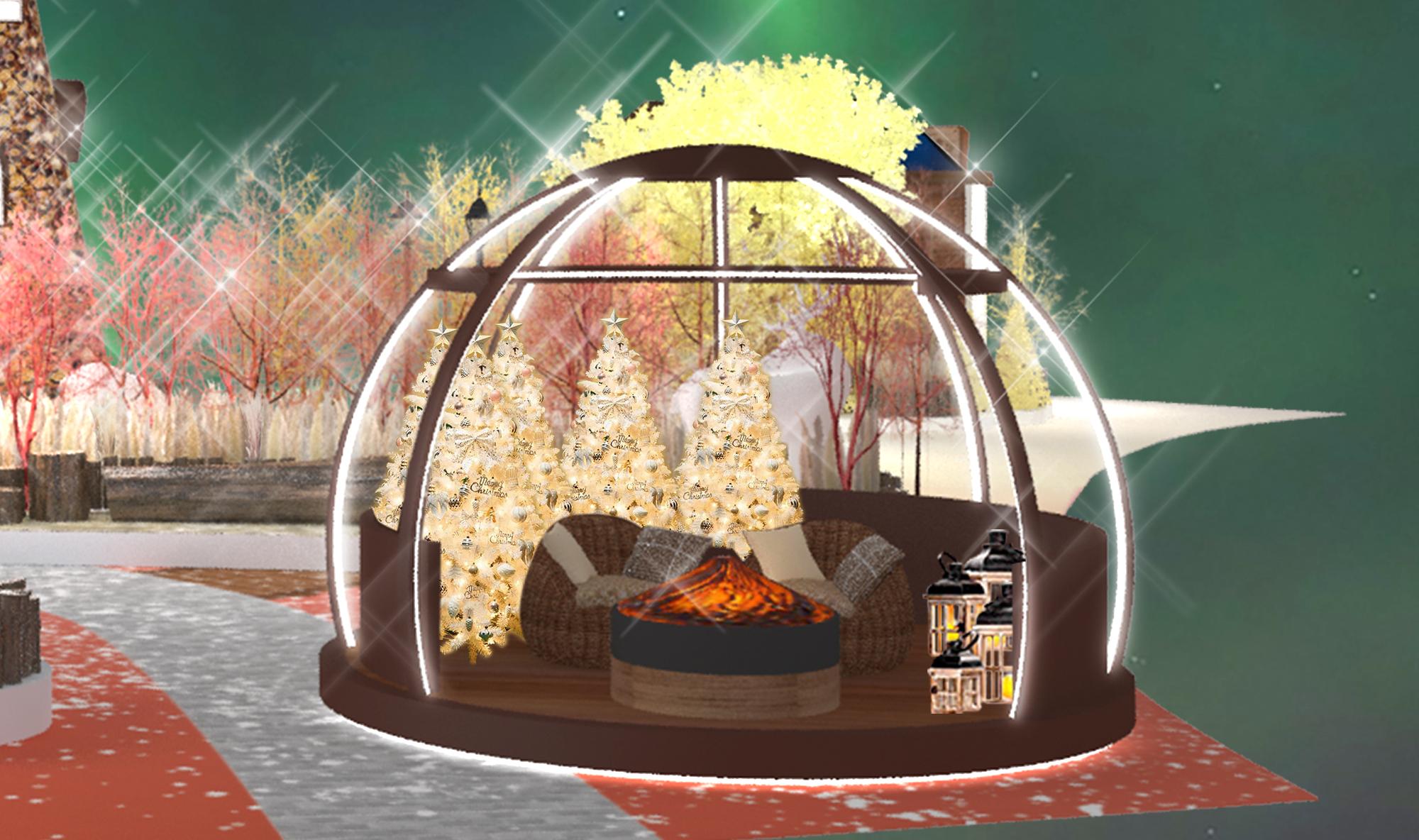 暖意滿溢的圓拱形冰屋