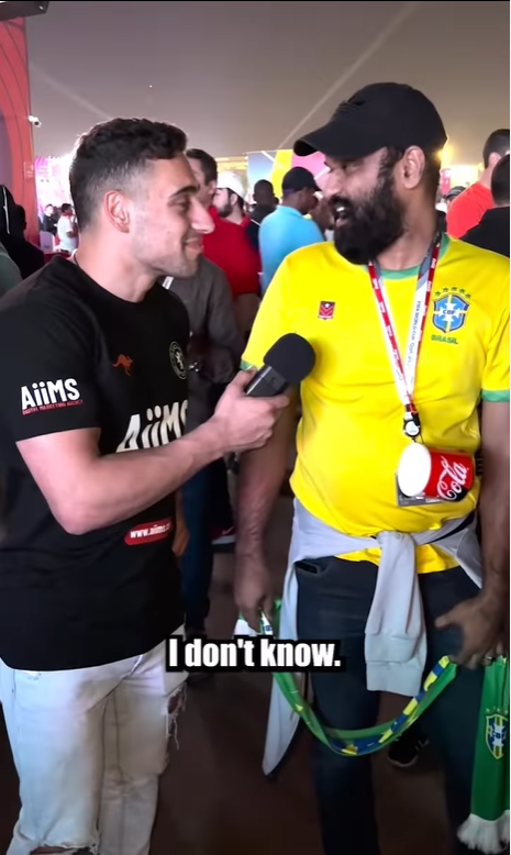 這些巴西球迷大多除了尼馬外數不出其他球員。(影片截圖)