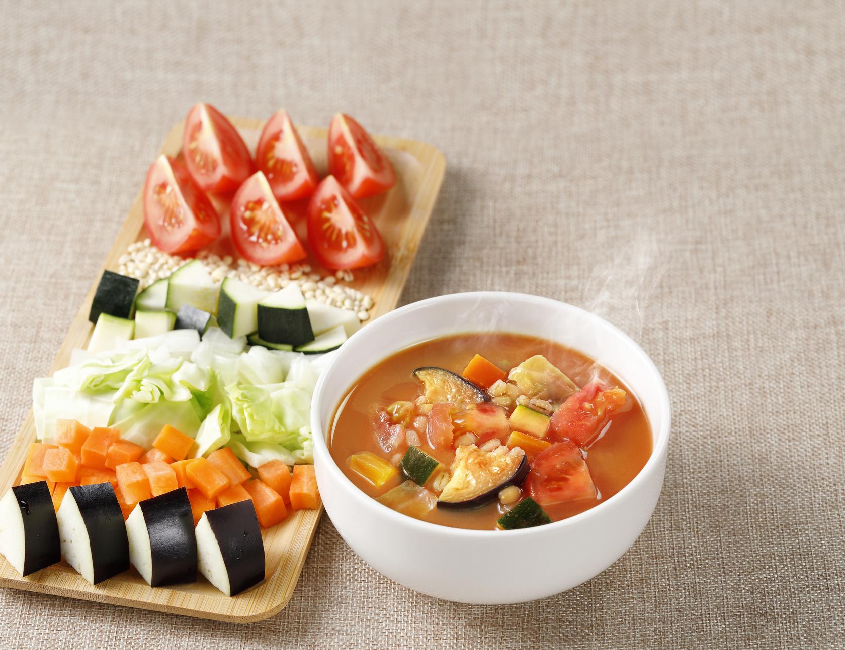 六種野菜鹽麴蕃茄濃湯 71kcal / $24