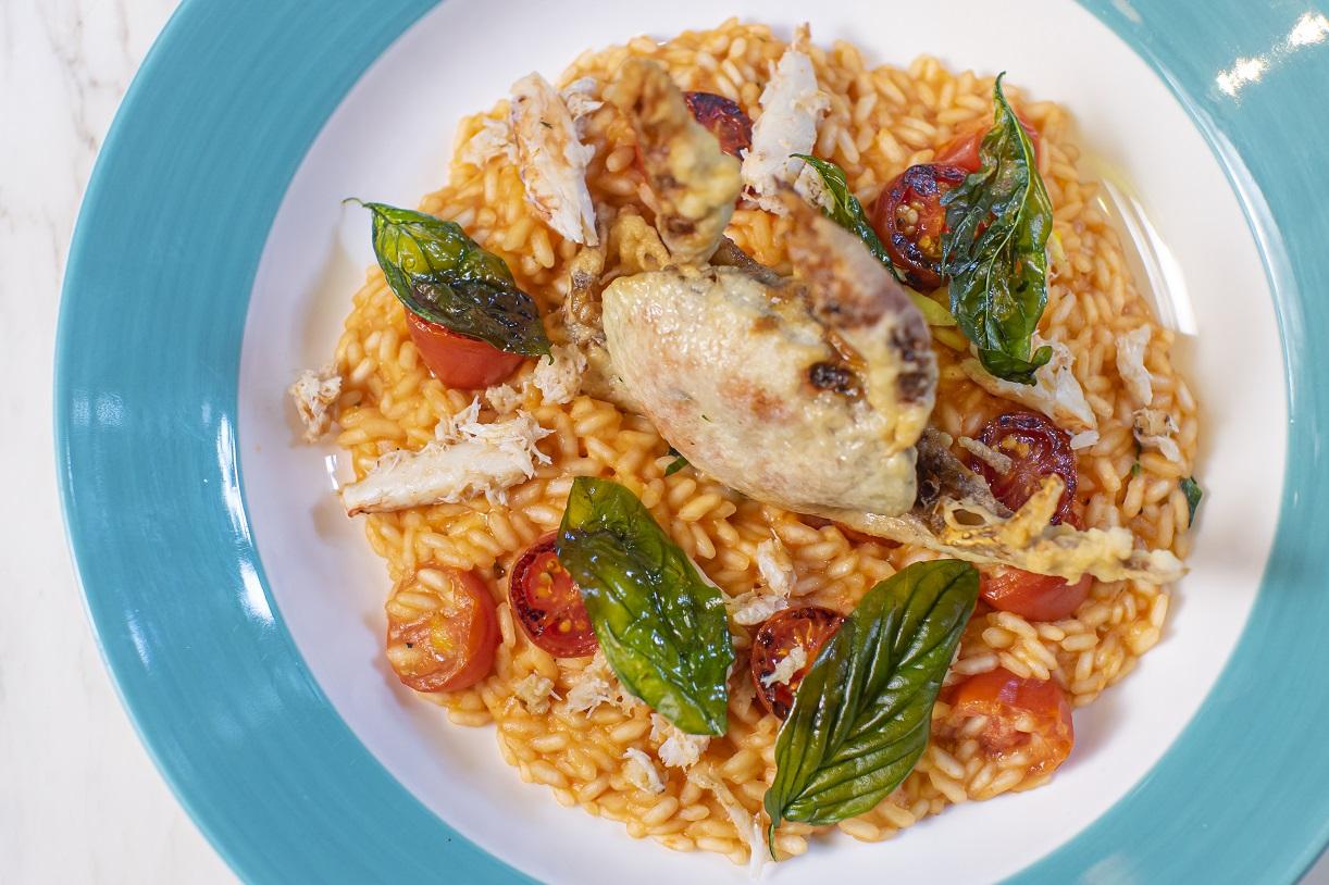 阿拉斯加蟹配檸檬燴飯