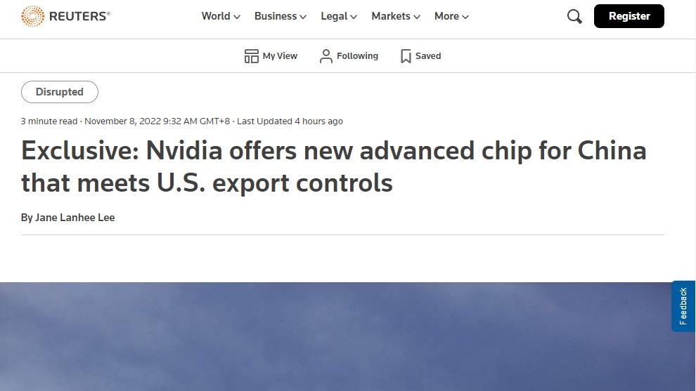 《路透社》(Reuters)報道。