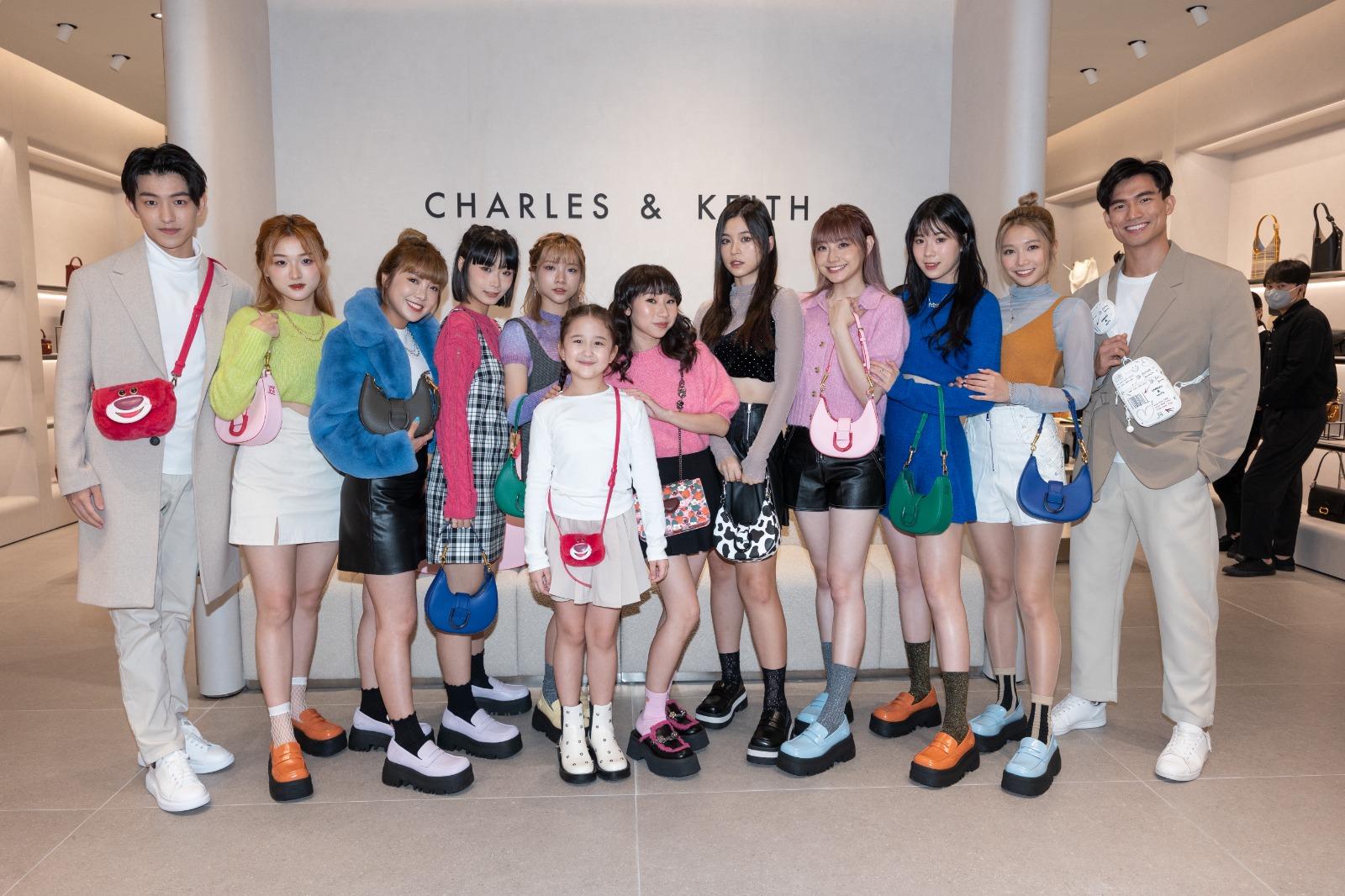 一眾新生代藝人出席CHARLES & KEITH在又一城的新店活動。