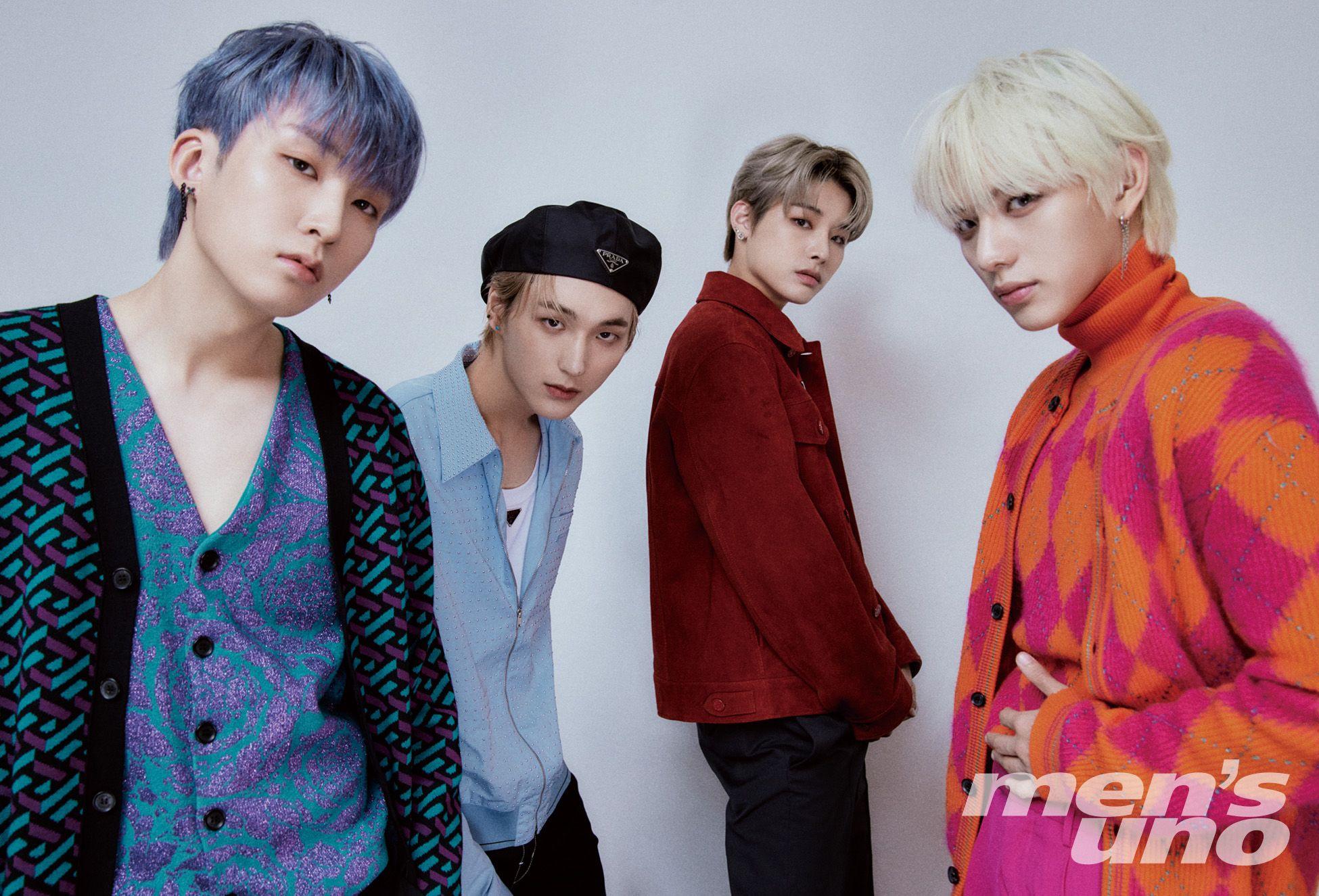 LEX、SING、BEOMSOO和WAIN,一同接受香港男裝書《MEN’S UNO》專訪。