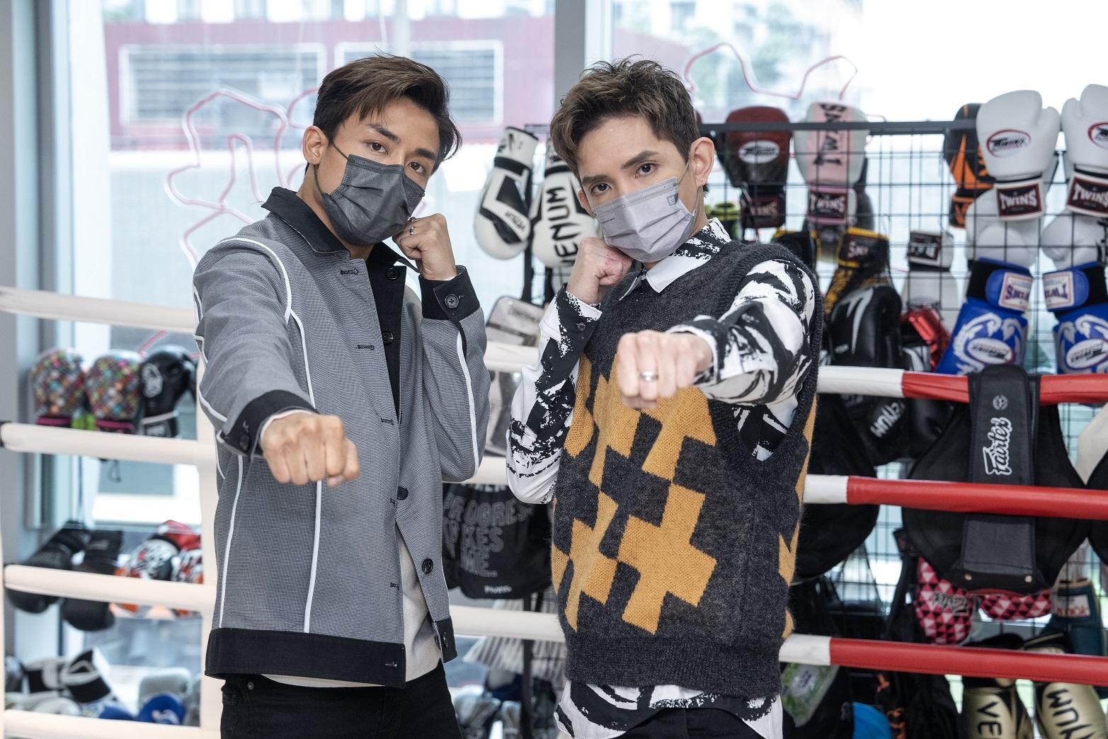 Lokman在《繩角》演AK的拳擊訓練員,兩人有大量對手戲。(陳奕釗攝)