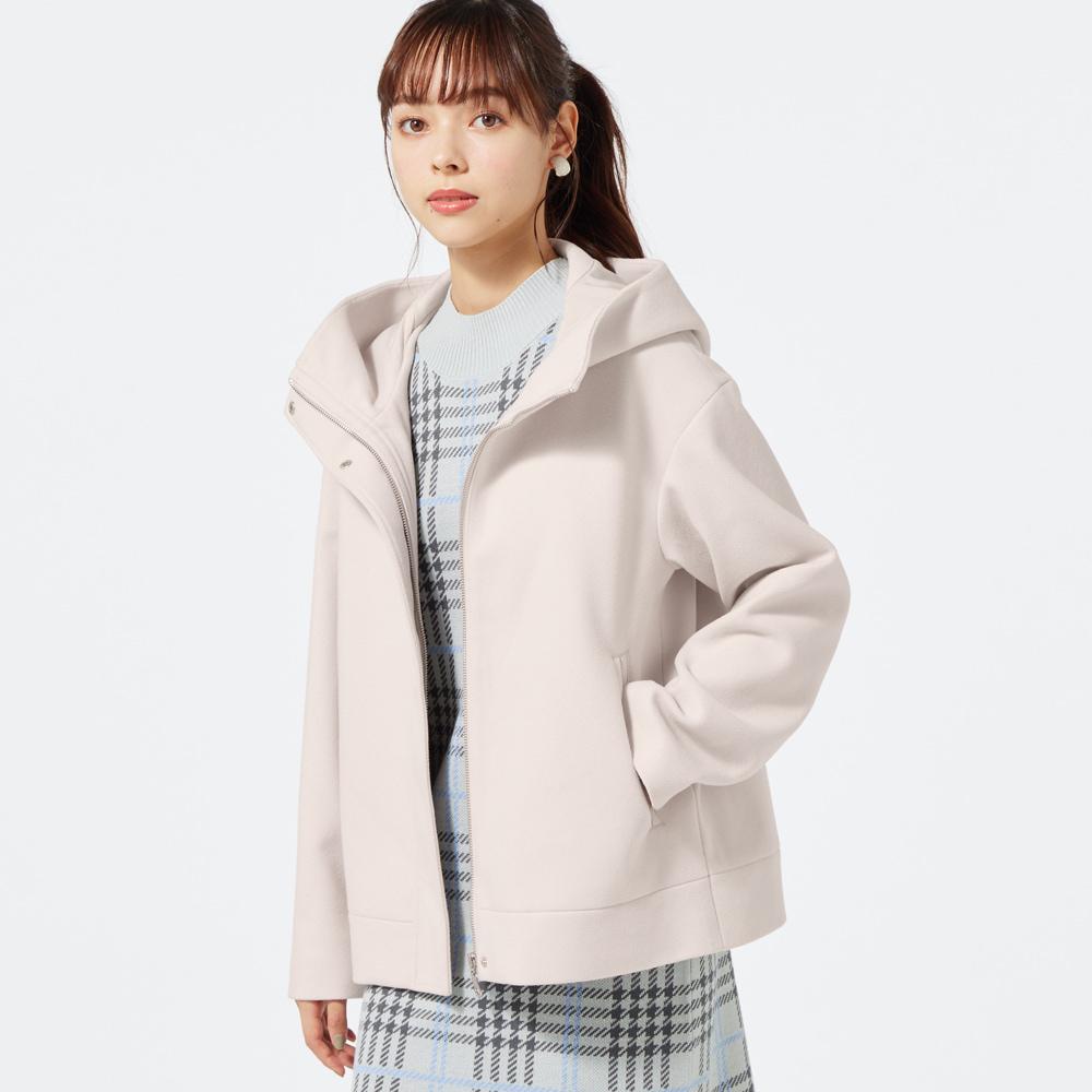 Knit Melton Short Hoodie Coat $249 原價$299