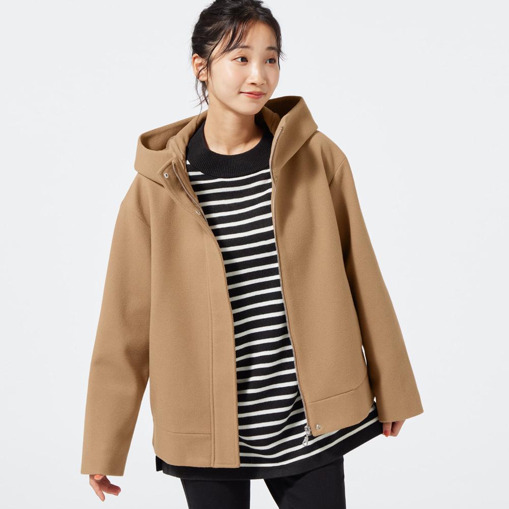 Knit Melton Short Hoodie Coat $249 原價$299