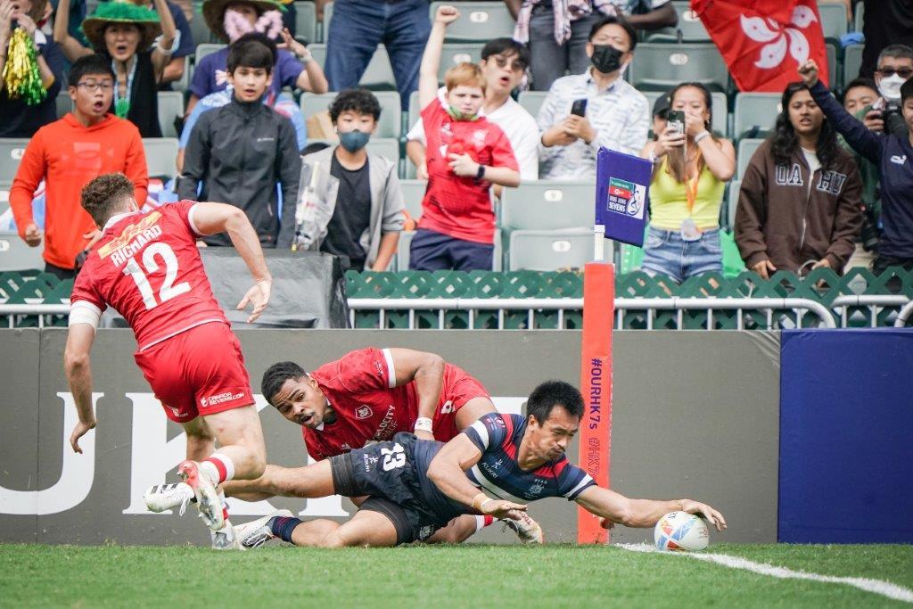 姚錦成在今屆3場賽事取得達陣