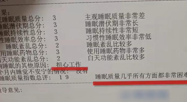 薛女的測試結果顯示睡眠質素非常差。(互聯網)