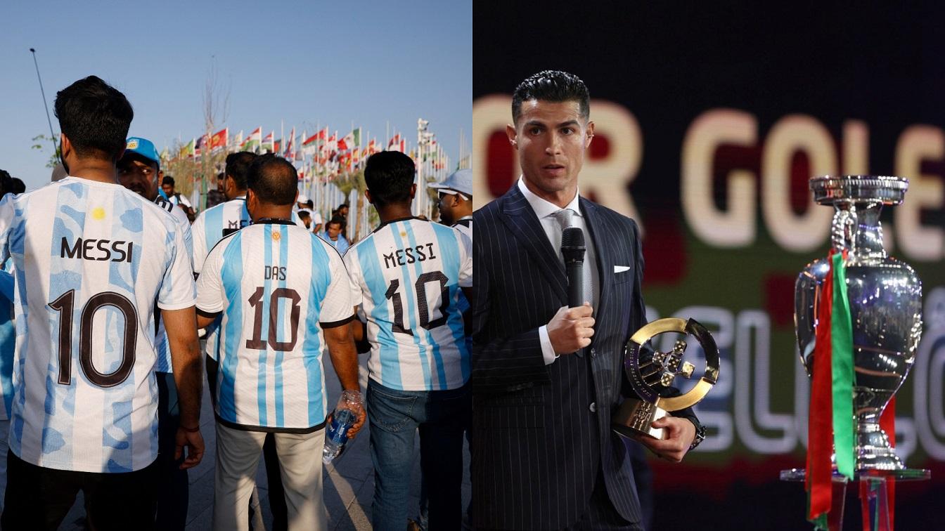 直射罰球入球︰美斯60球VsC朗拿度58球