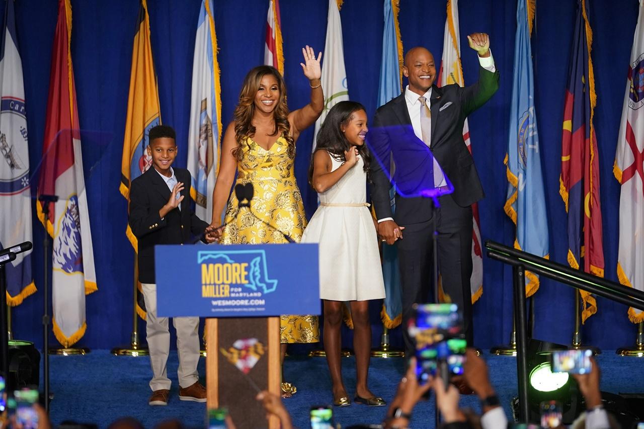 民主黨參選人Wes Moore成為馬里蘭州史上首位黑人州長。(AP)