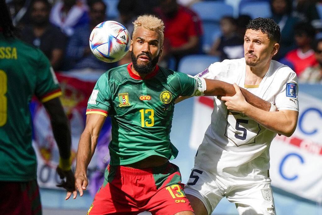 世界盃2022|喀麥隆3分鐘轟兩球3:3迫和塞爾維亞 齊齊鬥到最後一輪 (美聯社)