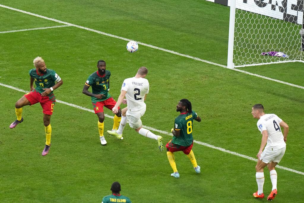 世界盃2022|喀麥隆3分鐘轟兩球3:3迫和塞爾維亞 齊齊鬥到最後一輪 (美聯社)