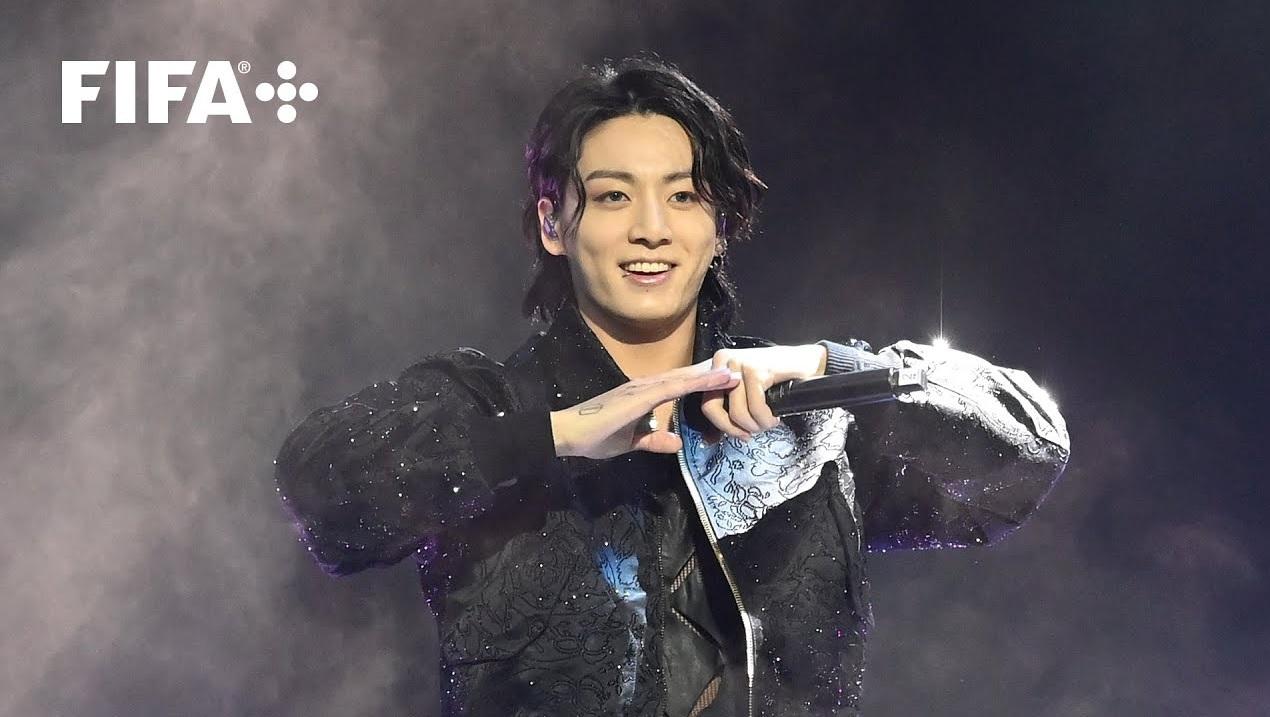 BTS成員田柾國JungKook於世界盃開幕禮上獻唱《Dreamers》。