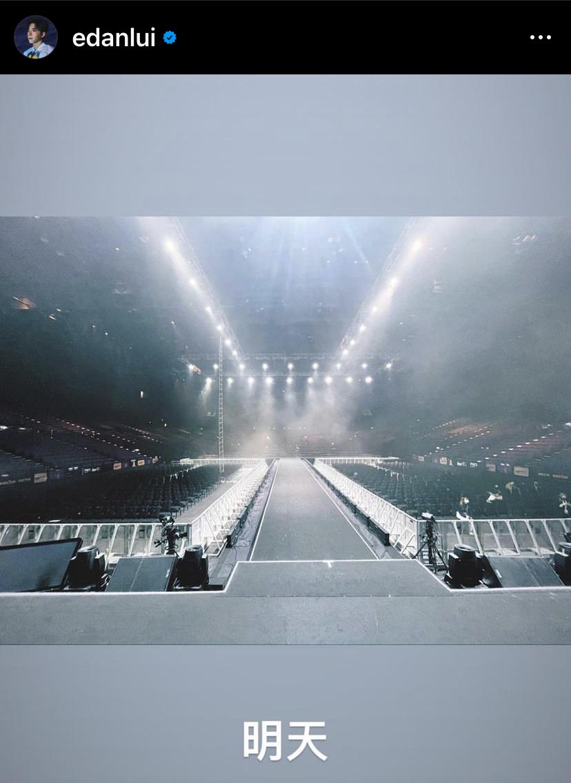 Edan在IG出po,Tag @mirror.weare為MIRROR打氣。