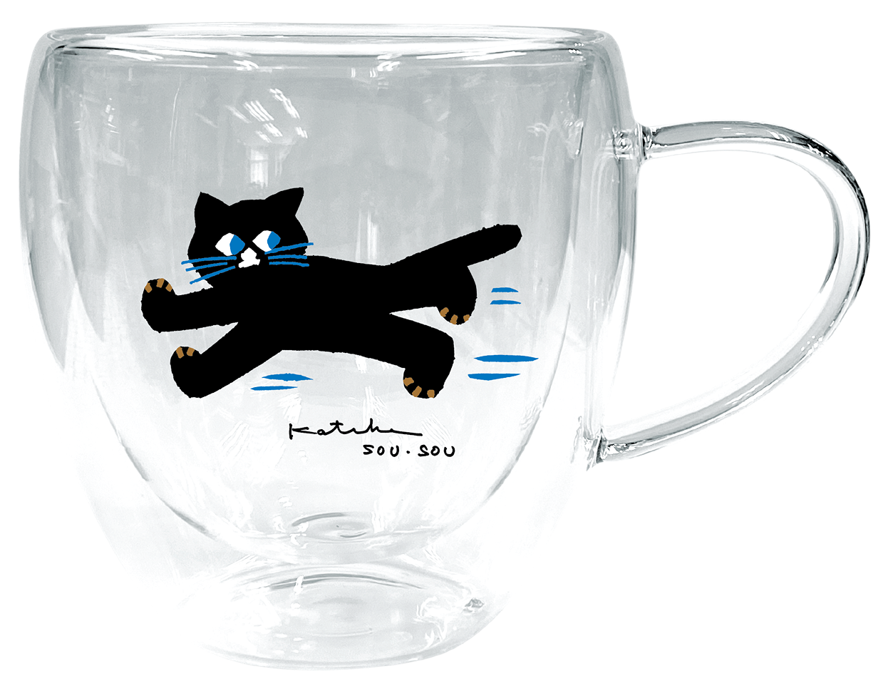 百佳 x SOU・SOU限量精品|雙層玻璃杯220毫升(貓 / 十數)